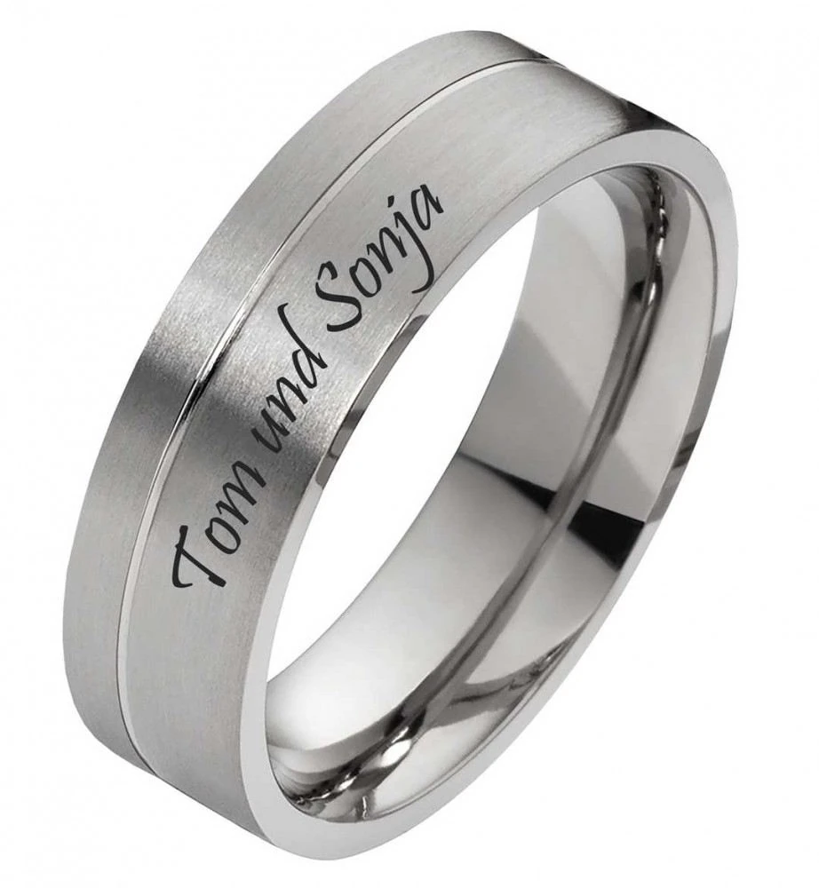 Traumhafter eleganter Herrenring E172 Unisex mit Außengravur